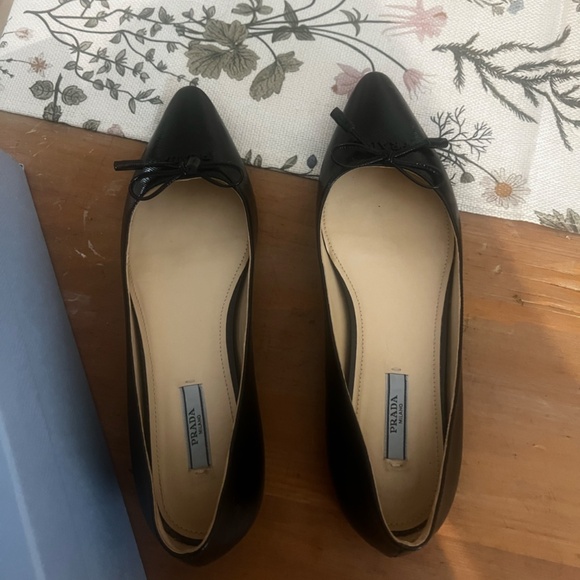 Prada Saffiano Leather Ballet Flats - Picture 7 of 9